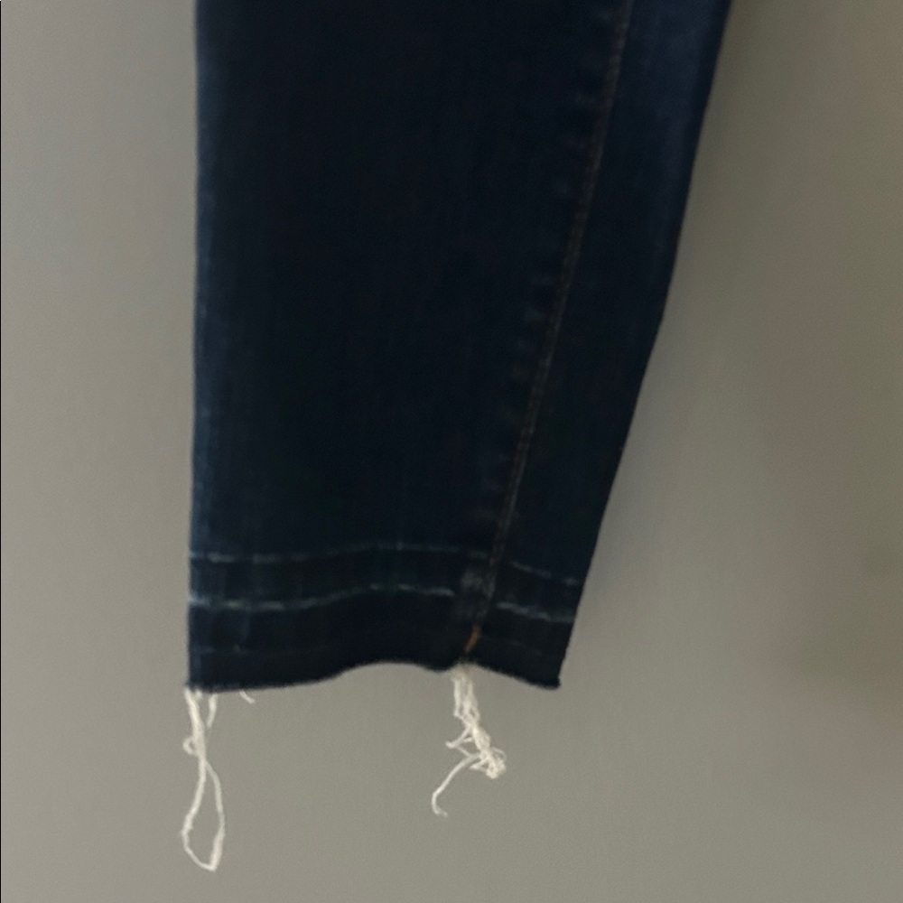 LOFT Dark Indigo Skinny Jeans with Button Fly - Picture 4 of 8